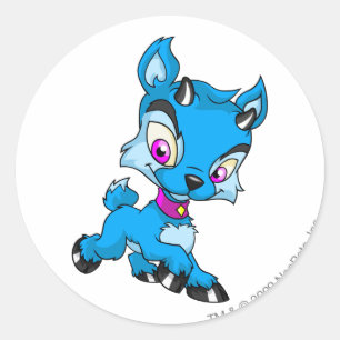 Sticker Rond Bleu Ixi