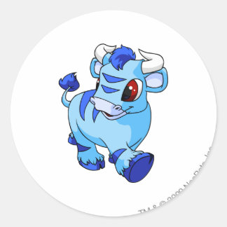 Sticker Rond Bleu Kau