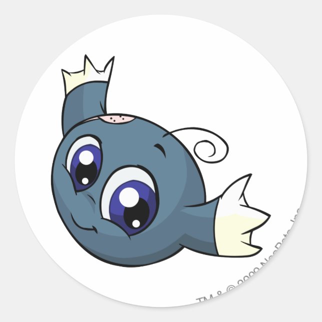 Sticker Rond Bleu Kiko (Devant)