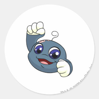 Sticker Rond Bleu Kiko