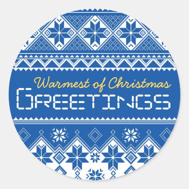 Sticker Rond Bleu nordique (Devant)