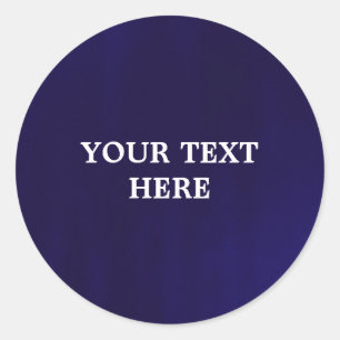 Sticker Rond Bleu Nuit Foncé Élégant Brillance Élégante