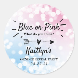 Sticker Rond Bleu Ou Rose Moderne ? Parti de révélation de genr