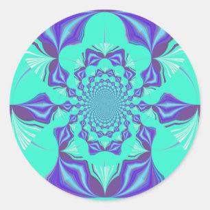 Sticker Rond Bleu précieux