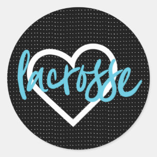 Sticker Rond Bleu sur le Motif de crosse noir