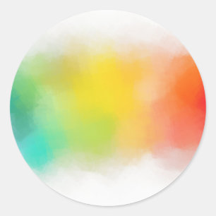 Sticker Rond Bleu Vert rose Rouge Jaune Orange Personnalisé Cou