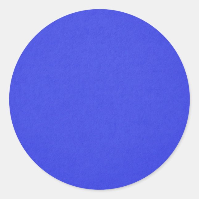 Sticker Rond Bleu vif, couleur unie, (Devant)