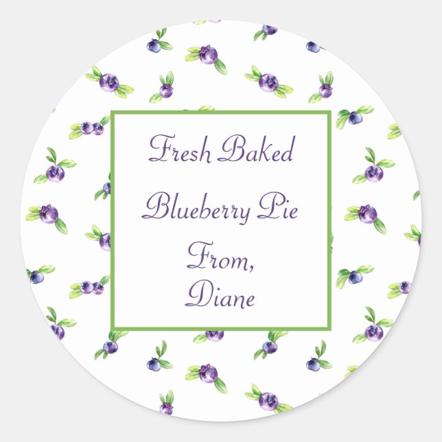 Sticker Rond Bleu Watercolor scrapbook (Devant)