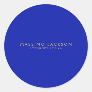 Sticker Rond Bleu Zaffre Couleurs Or Professionnel Tendance Mod