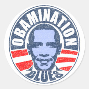 Sticker Rond Bleus d'Obamination