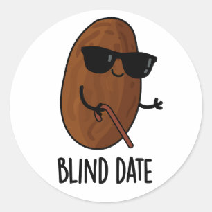 Sticker Rond Blind Date Funny Fruit Pun