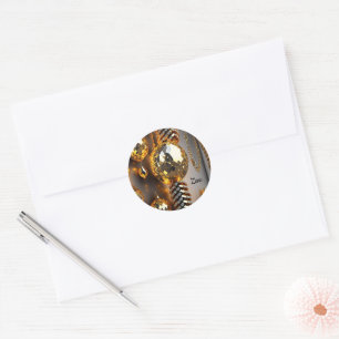 Sticker Rond Blink ! Belle bijoux de chaos en or