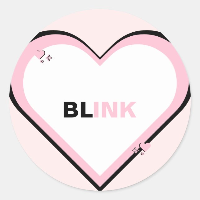 Sticker Rond Blink Kpop Cute Ado esthétique (Devant)