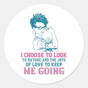 Sticker Rond BLM - L'Amour Et La Nature M'Emmènent