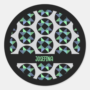 Sticker Rond Bloc d'appareillage étoile de ruban