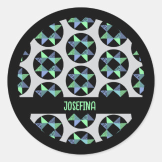 Sticker Rond Bloc d'appareillage étoile de ruban