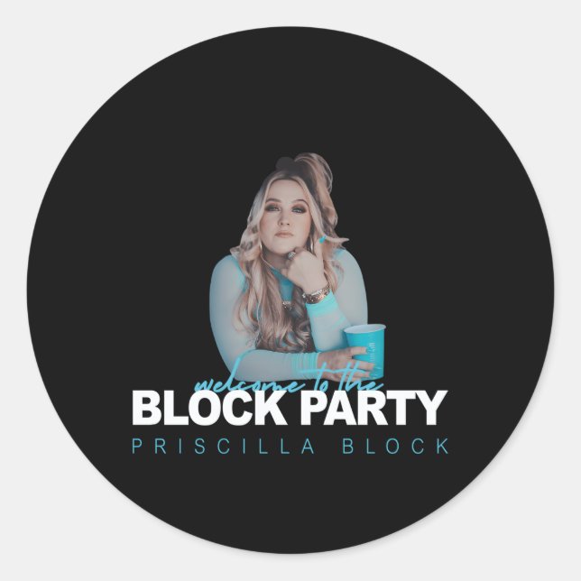 Sticker Rond Bloc Priscilla Bienvenue Au Bloc Py (Devant)