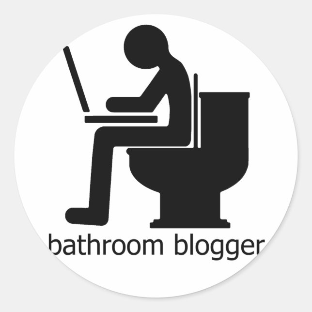 Sticker Rond Blogger De Salle De Bain (Devant)