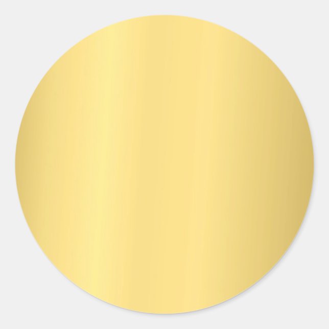Sticker Rond Blond Modèle Glamour Élégant Faux Gold Chic (Devant)