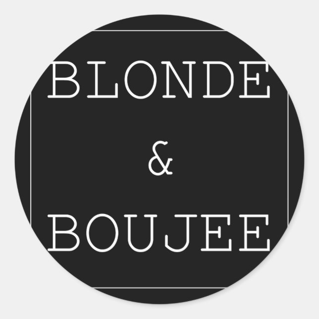 Sticker Rond Blonde Boujee S (Devant)
