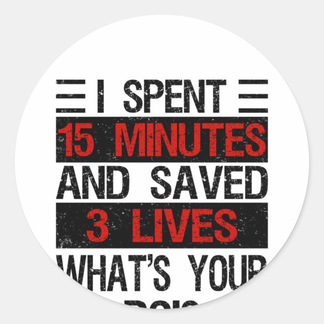 Sticker Rond Blood Donation Blood Donation Service Blood (Devant)