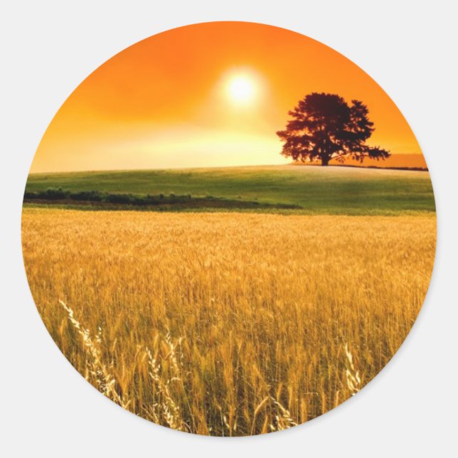 Sticker Rond Blood-Red Sunset (Devant)