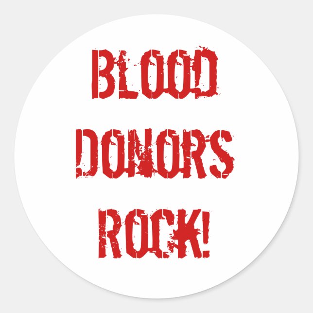 Sticker Rond BloodDonorsRock ! (Devant)