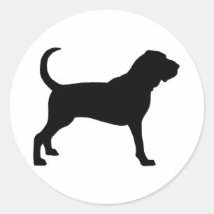 Sticker Rond Bloodhound (noir)