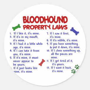 Sticker Rond BLOODHOUND, propriété Lois 2