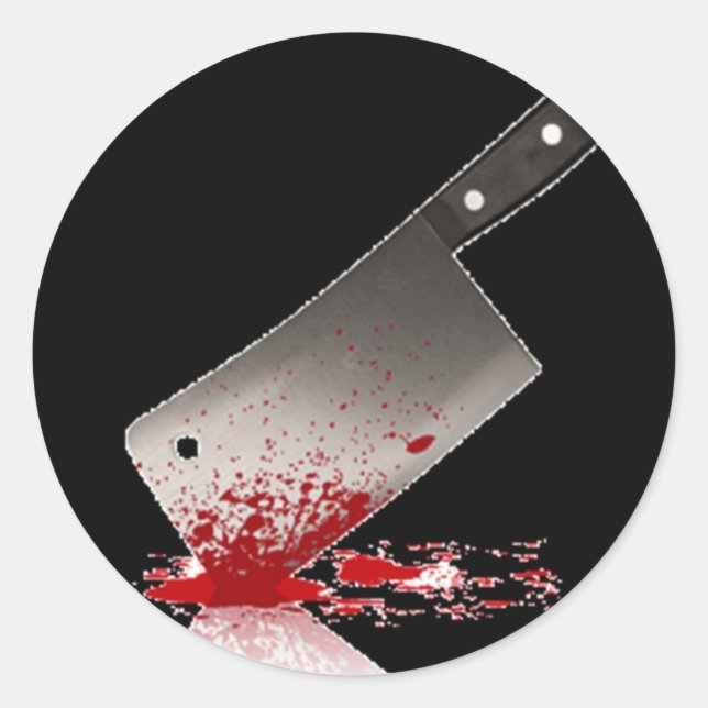 Sticker Rond Bloody Cleaver (Devant)