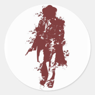 Sticker Rond Bloody Cowboy
