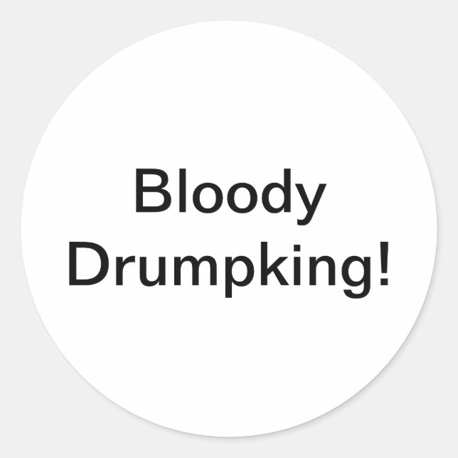 Sticker Rond Bloody Drumpking ! Jeff Hankamer Artjunkhaus Comic (Devant)