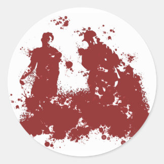 Sticker Rond Bloody Zombies