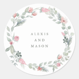 Sticker Rond Bloom minimal   MARIAGE
