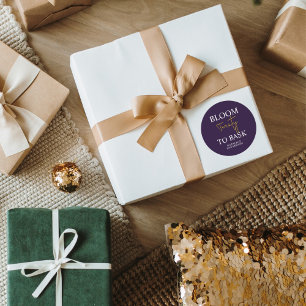 Sticker Rond Bloom Vingt à Bask I Violet Adulte Anniversaire Pa