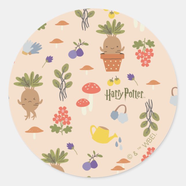Sticker Rond Blooms magiques Mandrake Motif (Devant)