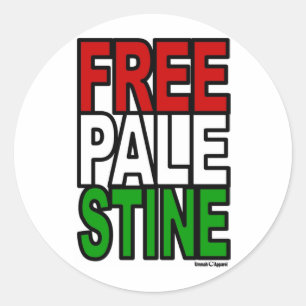 Sticker Rond Bloque de la Palestine libre