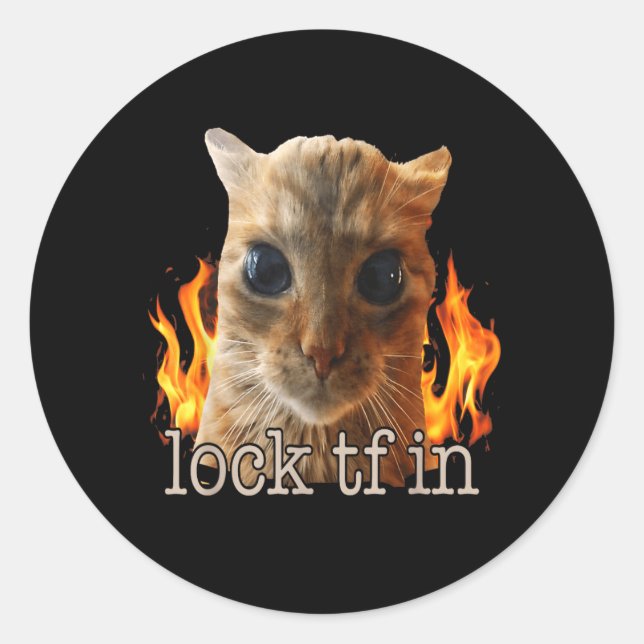 Sticker Rond Bloquer tf dans chat (Devant)