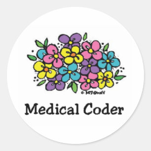 Sticker Rond Bloques de codeur Médicales1