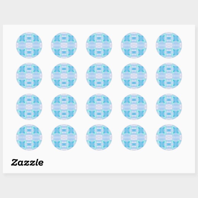 Sticker Rond Blue (Feuille)
