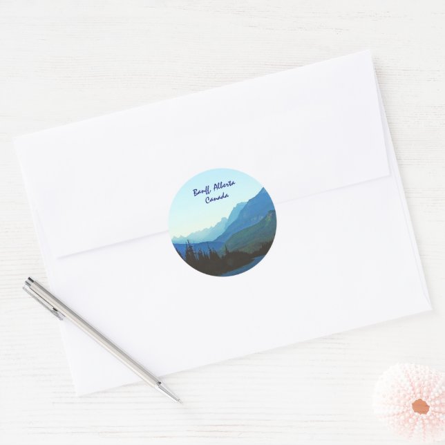 Sticker Rond Blue Banff (Enveloppe)