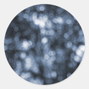Sticker Rond Blue Bokeh