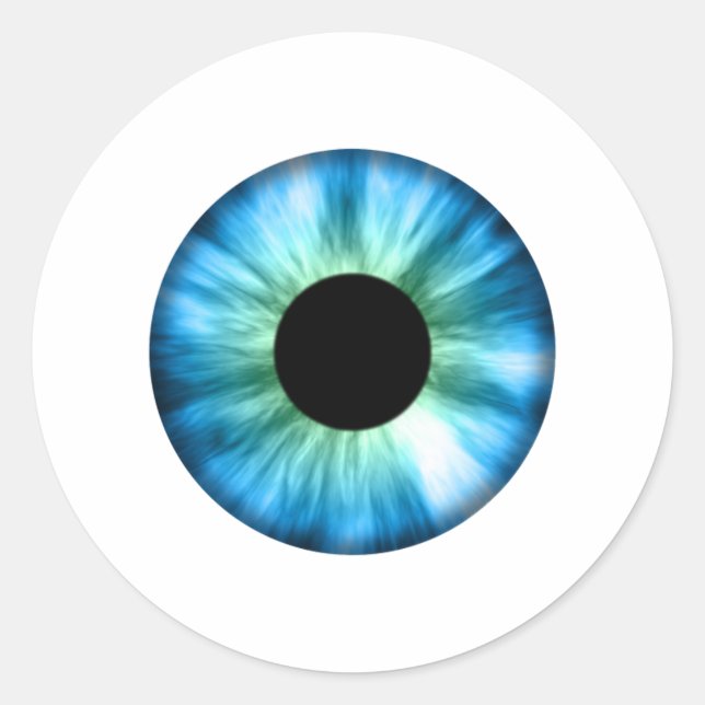 Sticker Rond Blue Eyball Evil Protection des yeux Halloween (Devant)
