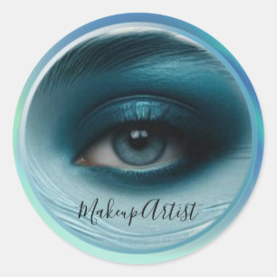 Sticker Rond Blue Eye Shadow Bold Esthétique