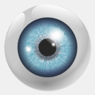 Sticker Rond Blue Eyeball