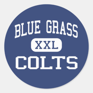 Sticker Rond Blue Grass Colts Middle Elizabethtown