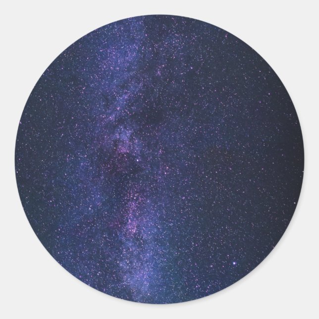 Sticker Rond Blue infinite galaxy (Devant)