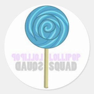 Sticker Rond Blue Lollipop