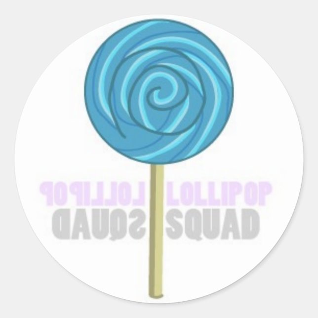 Sticker Rond Blue Lollipop (Devant)