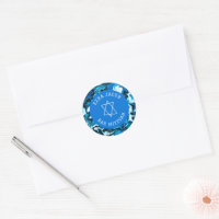 Blue Marble Star de David Custom Bar Bat mitzvah